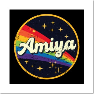 Amiya // Rainbow In Space Vintage Grunge-Style Posters and Art